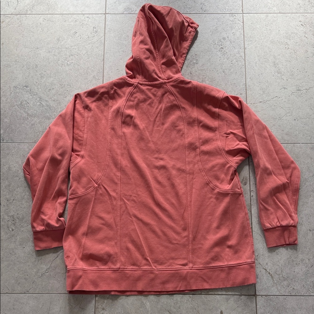 Athleta Women’s  Warm Coral V Neck Hoodie - Picture 8 of 12